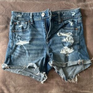 American Eagle Ripped High Waisted Shorts